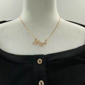 Gold 'Blessed' Necklace